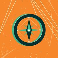 Abstract Compass Finding Your Way vector