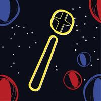 Cosmic Wand Abstract Space Art vector