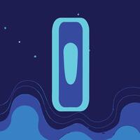 Abstract Blue Design Graphic, Shapes, Pattern, Wave, Background, Illustration, Teal, Cyan, , Art vector