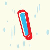 Abstract Red and Blue Shape Design vector