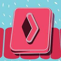 Abstract Pink Arrow Button Design vector