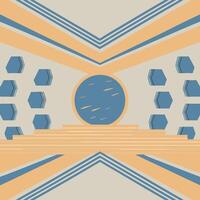 Abstract Geometric Design Hexagons, Lines, and Circular Forms vector