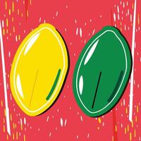 Abstract Red, Yellow, and Green Shapes Background vector