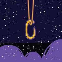 Cosmic Hook Abstract Art of Celestial Design vector