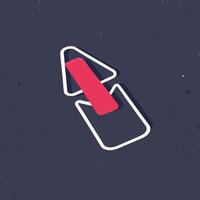 Up and Down Arrow Icon Simple, Clean Design vector