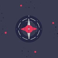 Abstract Navigation Compass Design Geometric Pattern vector
