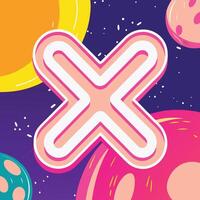 Cosmic X Abstract Space Art vector