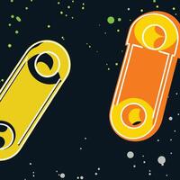 Abstract Colorful Safety Pins and Space Dust vector