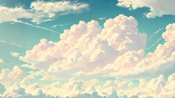 Anime-Stil Wolke Schleife Animation video