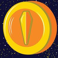 Cosmic Coffin Abstract Celestial Design vector