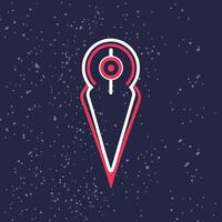 Abstract Red and White Geometric Point Design vector