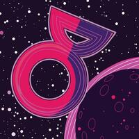 Cosmic Circles Abstract Space Art vector
