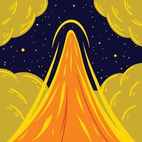 cósmico montaña ascenso un noche cielo aventuras vector