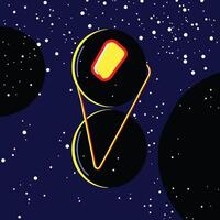 Cosmic Capsule A Journey Through Space vector