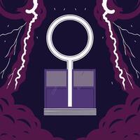 Stormy Portal Abstract Art of a Mysterious Gateway vector
