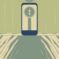 Smartphone Elevator Control Panel Interface Design vector