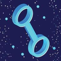 Cosmic Dumbbell Celestial Design vector