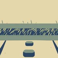 Abstract Landscape with Stones and Lines vector