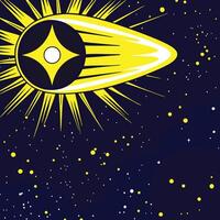 Cosmic Ray Burst Celestial Event in Deep Space vector