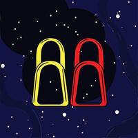 Cosmic Gateways Abstract Art of Intertwined Portals vector