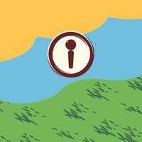 Information Symbol on Abstract Landscape vector