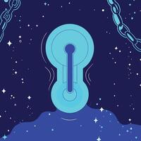 Abstract Keyhole in Cosmic Space vector