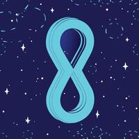 Abstract Infinity Symbol Cosmic Design vector