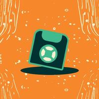 Digital Data Storage Floppy Disk Icon vector