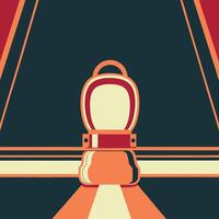 Abstract Stage Design Geometric Shapes, Bold Colors, Spotlight vector