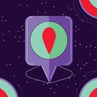 Abstract Location Pointer Icon Design vector