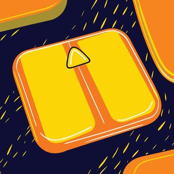 Digital Weighing Scale Modern Design, Accurate Measurement vector