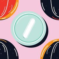 Abstract Pill Graphic Design, Colorful Circles Pattern vector