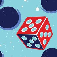 Abstract Dice in Space A Colorful Design vector