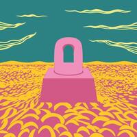 Abstract Archway in a Textured Landscape vector