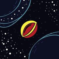 Cosmic Orb A Journey Through Space vector