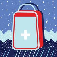 Portable First Aid Kit Emergency Preparedness Guide vector