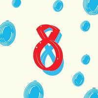 Abstract Number Eight with Circular Design Elements vector