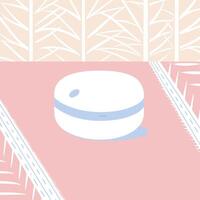 Abstract Pastel Container on Pink Background vector