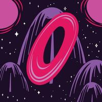 Cosmic Ring Abstract Space Art vector