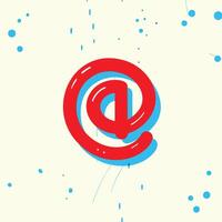 Red and Blue Abstract At Symbol Design vector