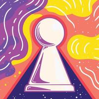 Abstract Colorful Pawn Path to Success vector