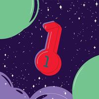 Cosmic First Place Winner Red Whistle Award in Space vector