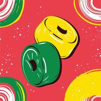 Abstract Colorful Circles and Shapes Design vector