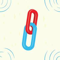 Interlinked Shapes Abstract Connection Design vector