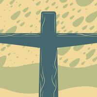 Abstract Cross Shape on Pastel Background vector