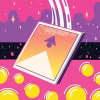 Abstract Upward Arrow on Vibrant Background vector