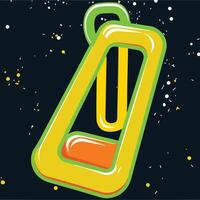 Abstract Geometric Design Yellow, Green, and Orange Shapes vector