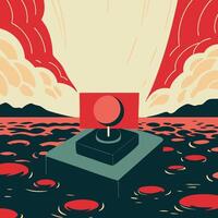 Button, Blast, Abstract Art A Retro Gaming Aesthetic vector