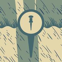 Abstract Pin Icon Graphic Design vector