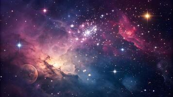 Cosmic Nebula Bokeh with a Galactic Touch , bokeh abstract background, modern abstract backdrop. photo
